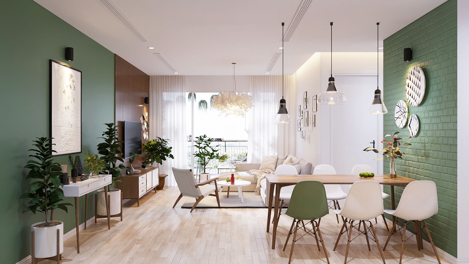 Kết hợp với những màu sắc tươi sáng khác để tạo cảm giác tươi mới